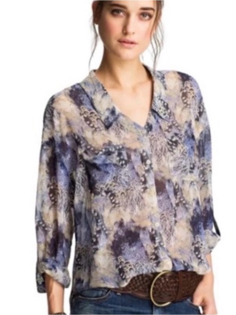 NWT Free People Easy Rider Top Sheer